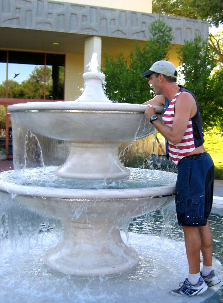 Father at the fountain